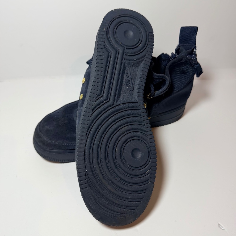 Nike SF Air Force 1 Mid Men 10.5 Obsidian Navy Gold Urban Utility 917753-400 - Picture 6 of 6